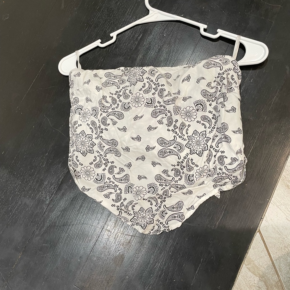 Hollister bandana strapless halter